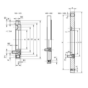 Tarcza zabierakowa obrobiona typ 8210-400-11A2 DIN-X Bison kod: 358210821000 - 2